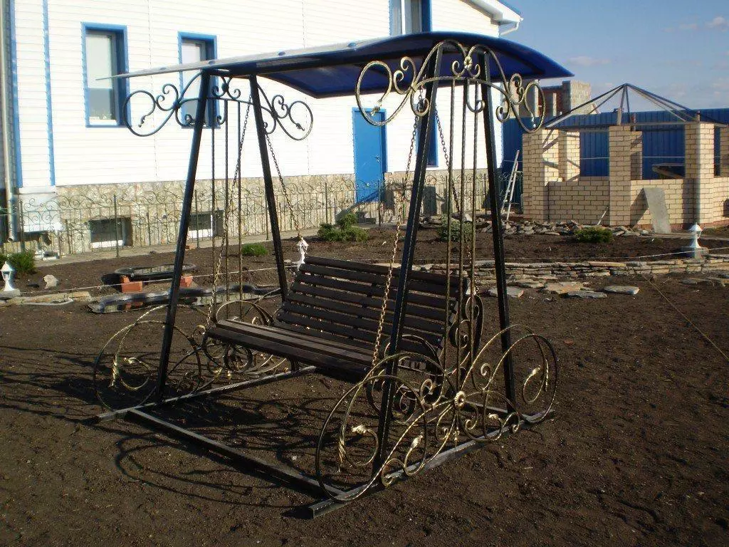 Кованая банкетка/скамейка 48